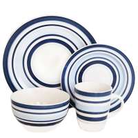 Colorful elegant french Dining hall unbreakable ceramic dinner set with casual dinner plates