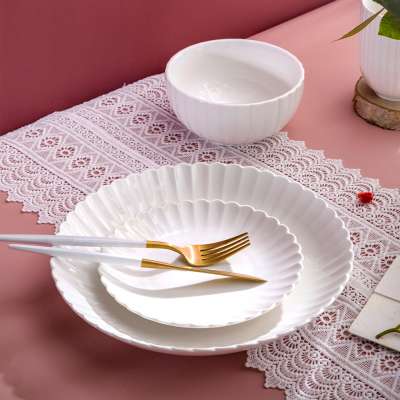 High Quality Star Hotel Restaurant Fine Porcelain White Soup Plate Ceramic Deep Dishes China Supplier