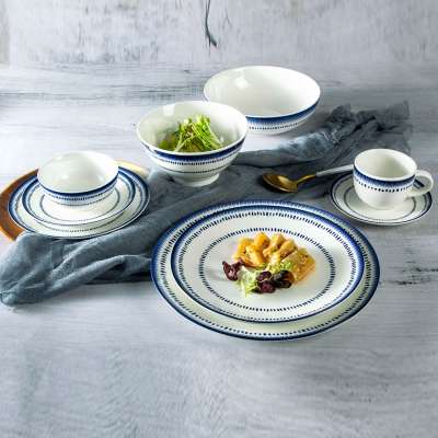 Wedding Decoration  Crockery Bone China Dishes For Restaurants Ceramic Dining Set