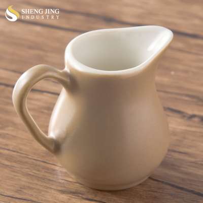 Porcelain Crokery 100ml Ceramic American Milk Jug for Cafe