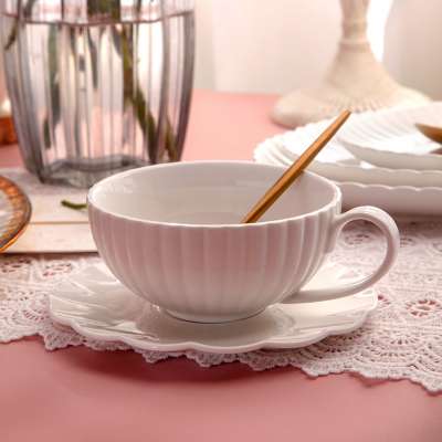 120Ml 260Ml Personalized Coffee Porcelain Expresso Cappuccino Cups And Dish Saucer Set Chaozhou Dinnerware