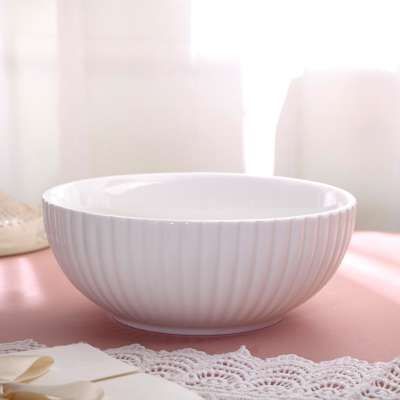 Good Quality Guangzhou Tableware Manufacturer Buffet Ceramic Bowl Hotel White Pure Deep Ceramic Bowls