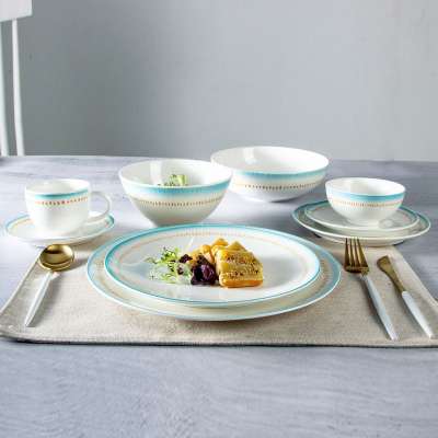 Guangzhou Wholesale Low Price Plate Bowl Spoon Fine China Catering Dinner Set